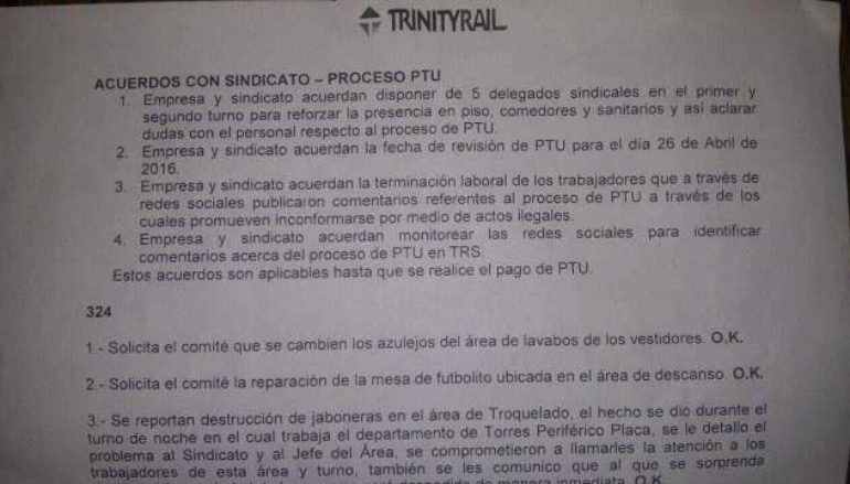 Impide Trinity a obreros manifestar inconformidades en redes sociales