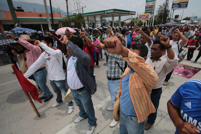 Protestan Maestros en Chilpancingo
