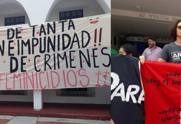 Estudiantes protestan por violencia y feminicidios en Cancún