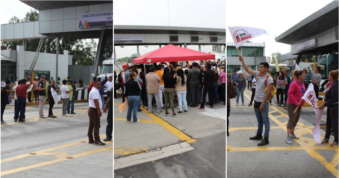Vecinos de Ecatepec protestan por el alza en el Circuito Exterior Mexiquense y dan paso libre a automovilistas (Estado de México)