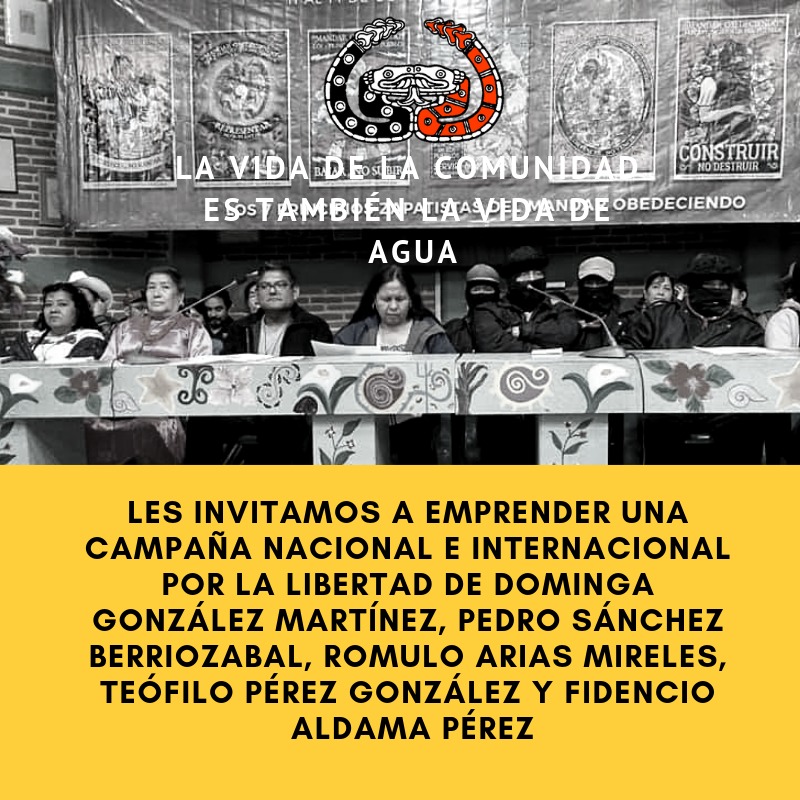 Convocamos a una campaña nacional e internacional por la libertad de los presos de Tlanixco y de la tribu Yaqui