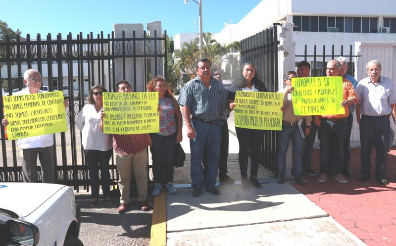 Se manifiestan trabajadores de Conagua por pago de quincena (Yucatán)