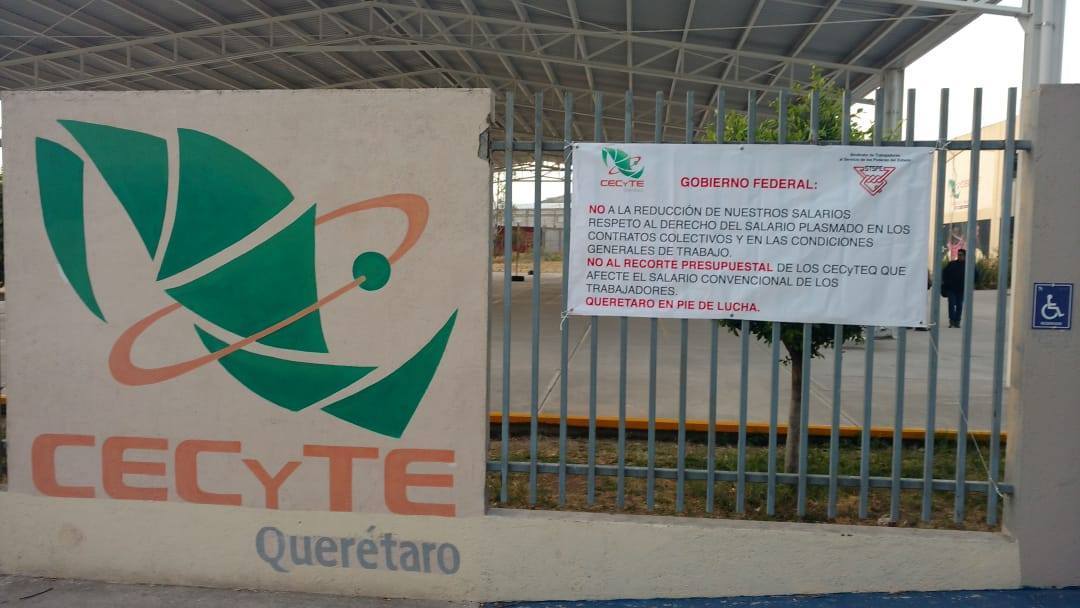 Paro general de labores en los CECyTES, incluyendo Querétaro por recorte de Presupuesto General