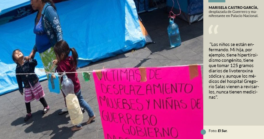 Los niños no pisan escuela. Viven frente a Palacio Nacional. Sólo piden paz, para volver a su casa (Ciudad de México)