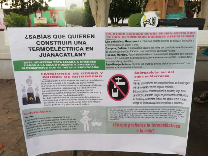 Población de Juanacatlán se opone a gasoducto y termoeléctrica (Jalisco)