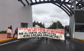 Habitantes de pueblos originarios protestan contra aeropuerto en Santa Lucía (Estado de México)