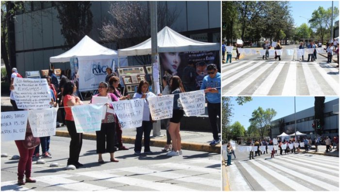 Por violaciones a su contrato, trabajadores de la Facultad de Economía realizaron bloqueo (Ciudad de México)