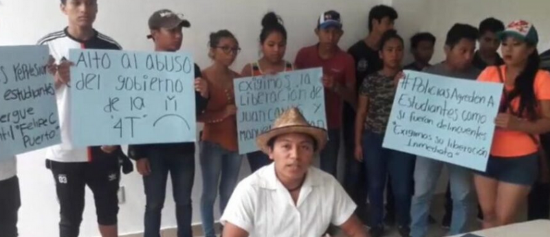 Estudiantes de la zona maya denuncian represión y abuso de policías municipales y estatales por órdenes de Otoniel Segovia en Chetumal