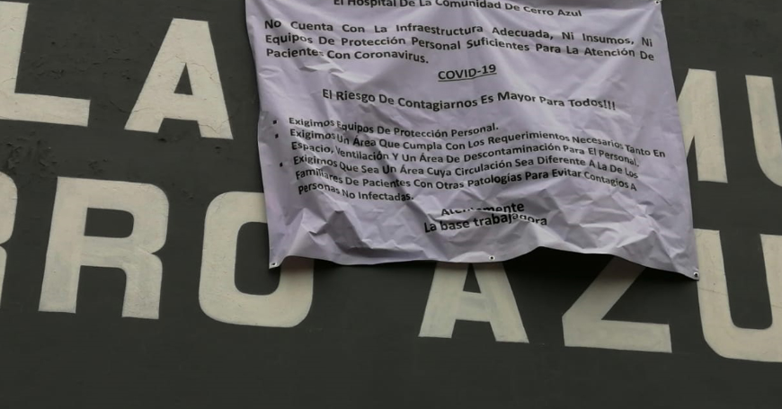 Médicos y enfermeras de Cerro Azul temen contagiarse de COVID-19 (Veracruz)