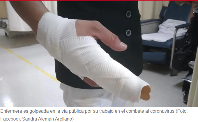 Golpearon a una enfermera en San Luis Potosí por su labor contra el COVID-19