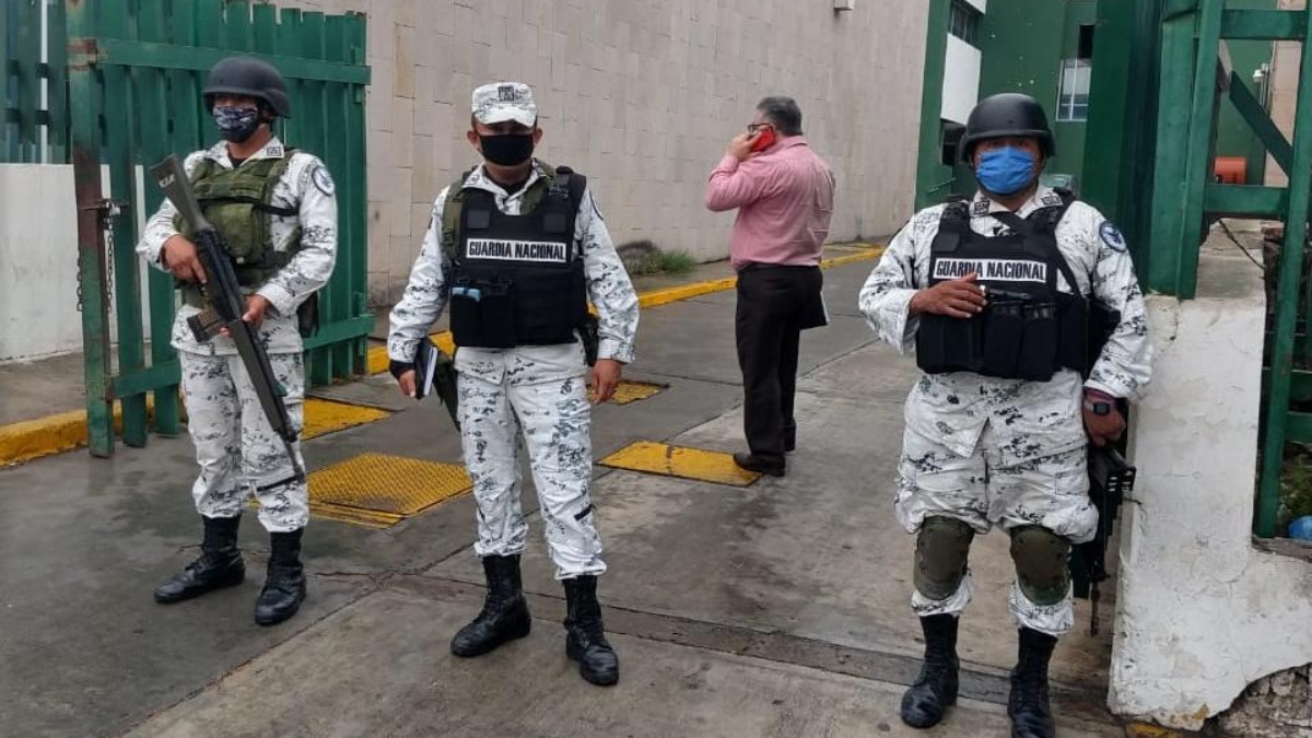 Guardia Nacional vigila hospitales del IMSS en la frontera de Tamaulipas