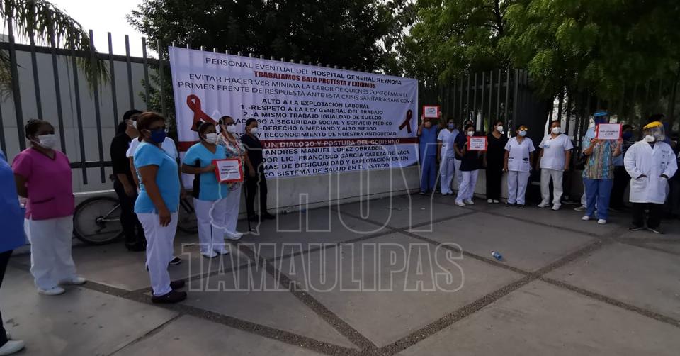 Trabajarán bajo protesta en el Hospital General de Reynosa (Tamaulipas)