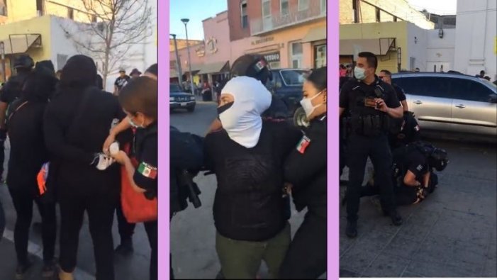 Detienen a 40 activistas en marcha contra violencia policial en Ciudad Juárez (Chihuahua)