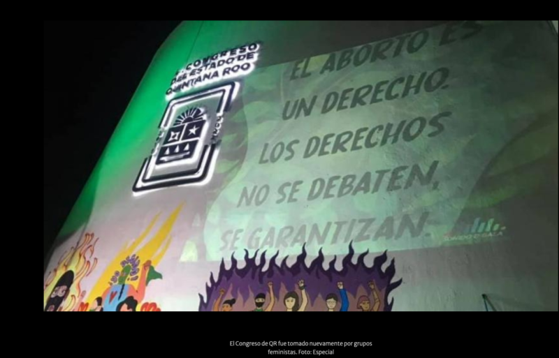 Feministas vuelven a tomar Congreso de QR por incumplimiento de acuerdo sobre aborto