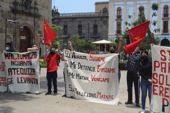 Estudiantes de la Normal de Atequiza exige la libertad de estudiantes normalistas de Mactumazá en Chiapas (Jalisco)