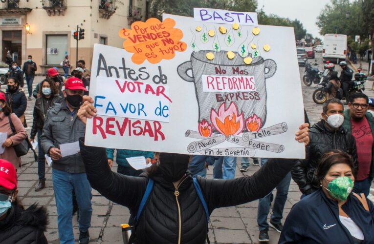 Frenan protestas reforma Issstezac (Zacatecas)