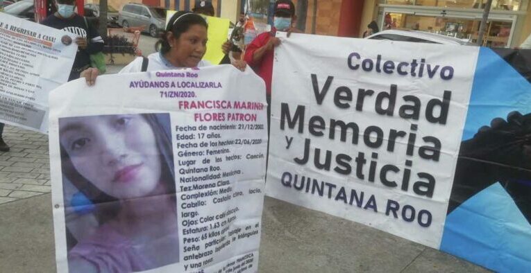 Marchan activistas contra nulos resultados de la Fiscalía en casos de desaparecidos (Quintana Roo)