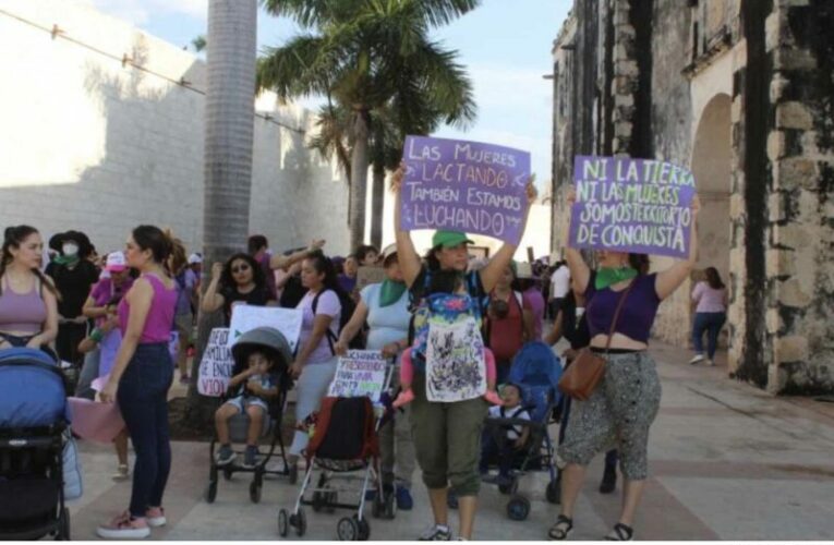 Marcha 8M en Campeche: Y los muros resonaron, ¡Ni una menos!