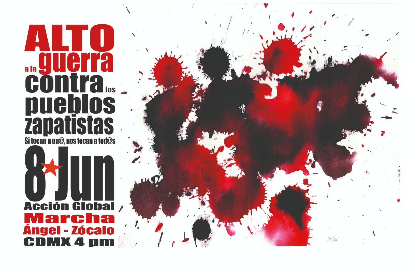 ¡Alto a las agresiones contra las comunidades zapatistas! Protesta frente sedes del mal gobierno de México.