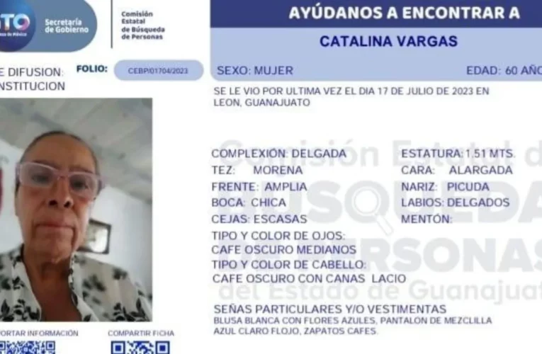Reportan desaparición de Catalina Vargas, madre buscadora, en Guanajuato