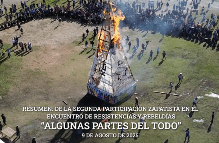 Resumen: de la segunda participación zapatista en el Encuentro de Resistencias y Rebeldías, día 5 de agosto del 2025