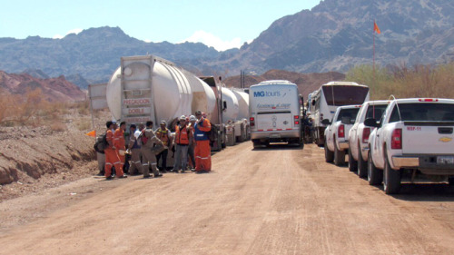 BLOQUEAN LA MINERA DE SAN FELIPE EMPLEADOS INCONFORMES