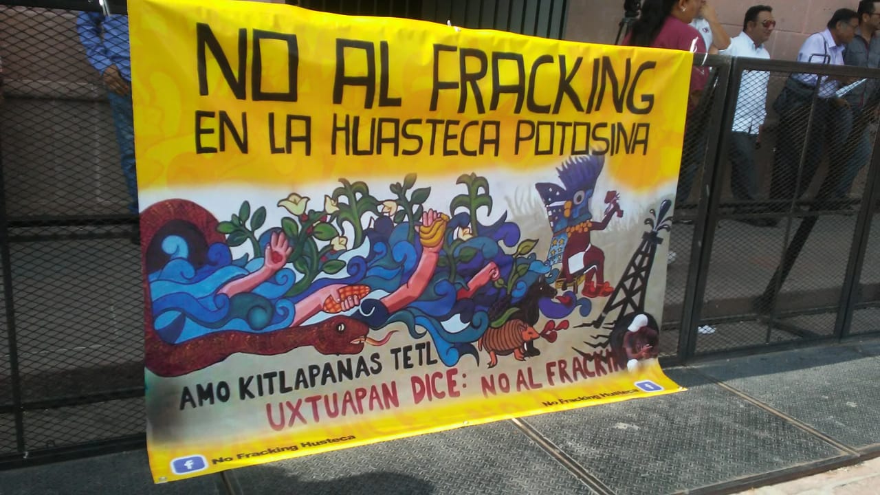 Manifestantes contra fracking critican a Gobierno del Estado (San Luis Potosí)