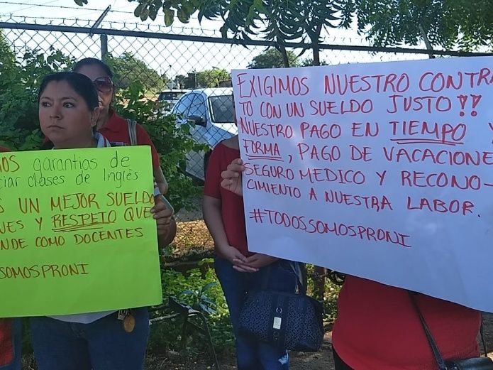 Maestros de inglés exigen certidumbre laboral (Sinaloa)