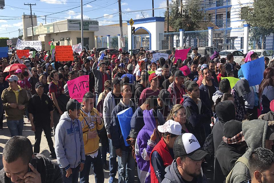 Matamoros amaneció con marchas de obreros (Tamaulipas)