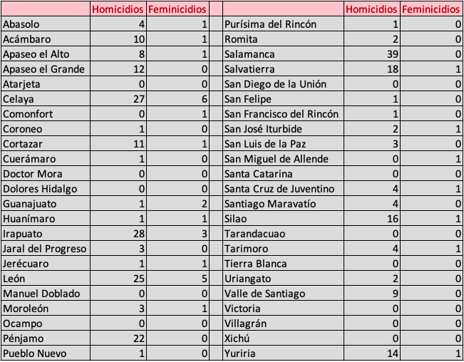 Cifras de estado y federación difieren entre homicidios de mujeres y feminicidios cometidos en Guanajuato