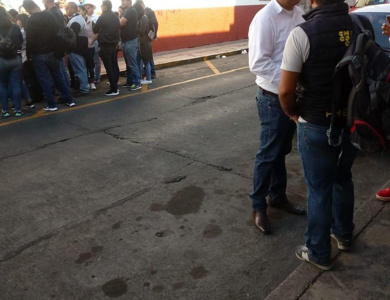 Telebachillerato Comunitario protesta en el Centro de Morelia