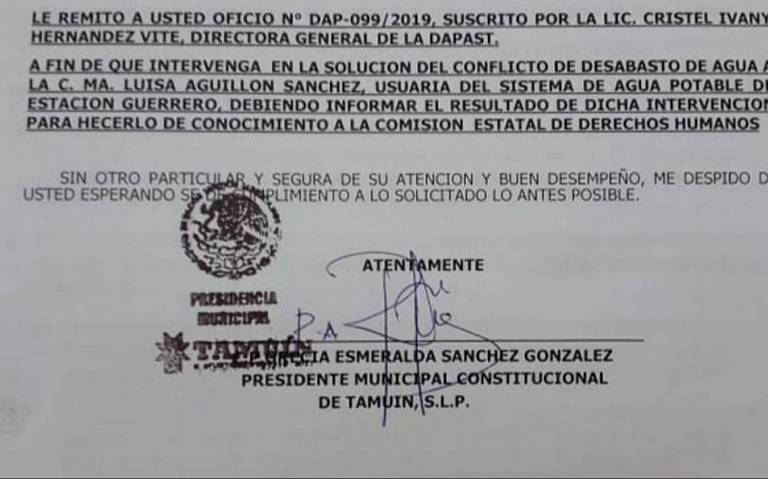 Habitantes de Tamuín, en graves problemas por falta de agua (San Luis Potosí)