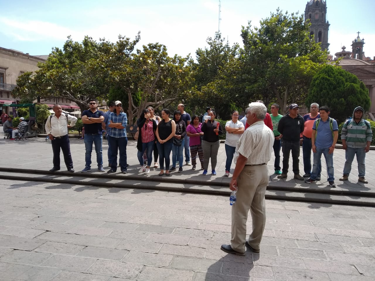 Trabajadores del Parque Tangamanga reclaman salario (San Luis Potosí)