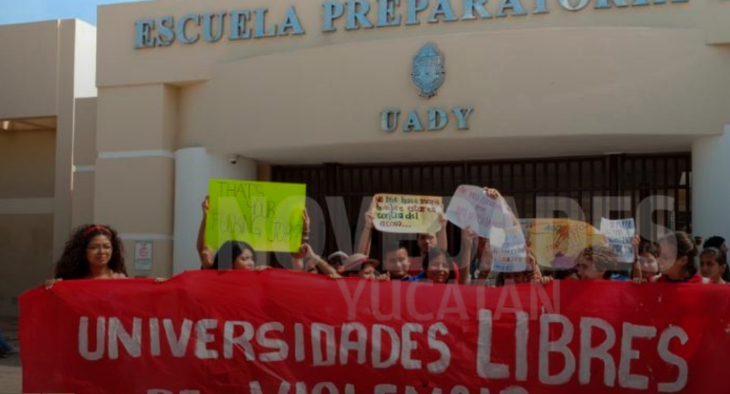 Alumnos de la Uady protestan ante caso de acoso (Yucatán)