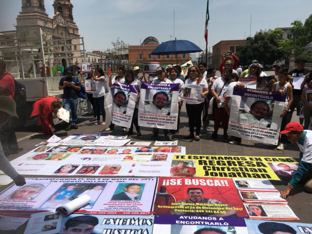 Familias de desaparecidos marchan en Aguascalientes para exigir avances en investigaciones