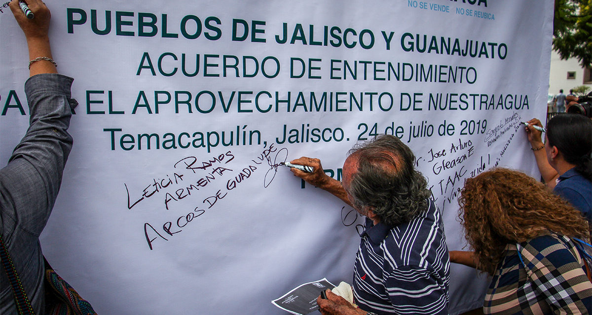 Por opacidad y sigilo en la realización de obras hídricas, pueblos de Jalisco firman acuerdo para aprovechar su agua (Jalisco)