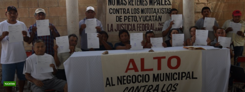 17 motataxistas de Peto solicitan amparo y protección de la justicia (Yucatán)