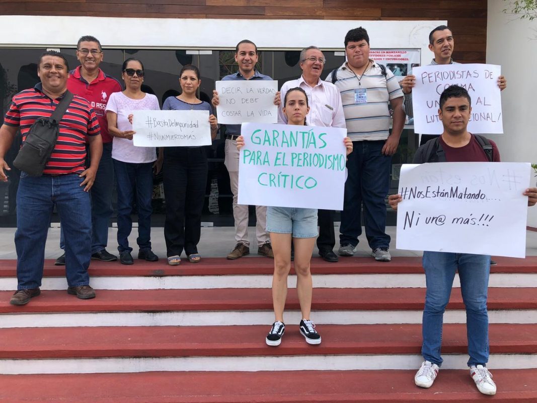 Se unen periodistas colimenses al repudio por agresiones y asesinatos en su contra (Colima)