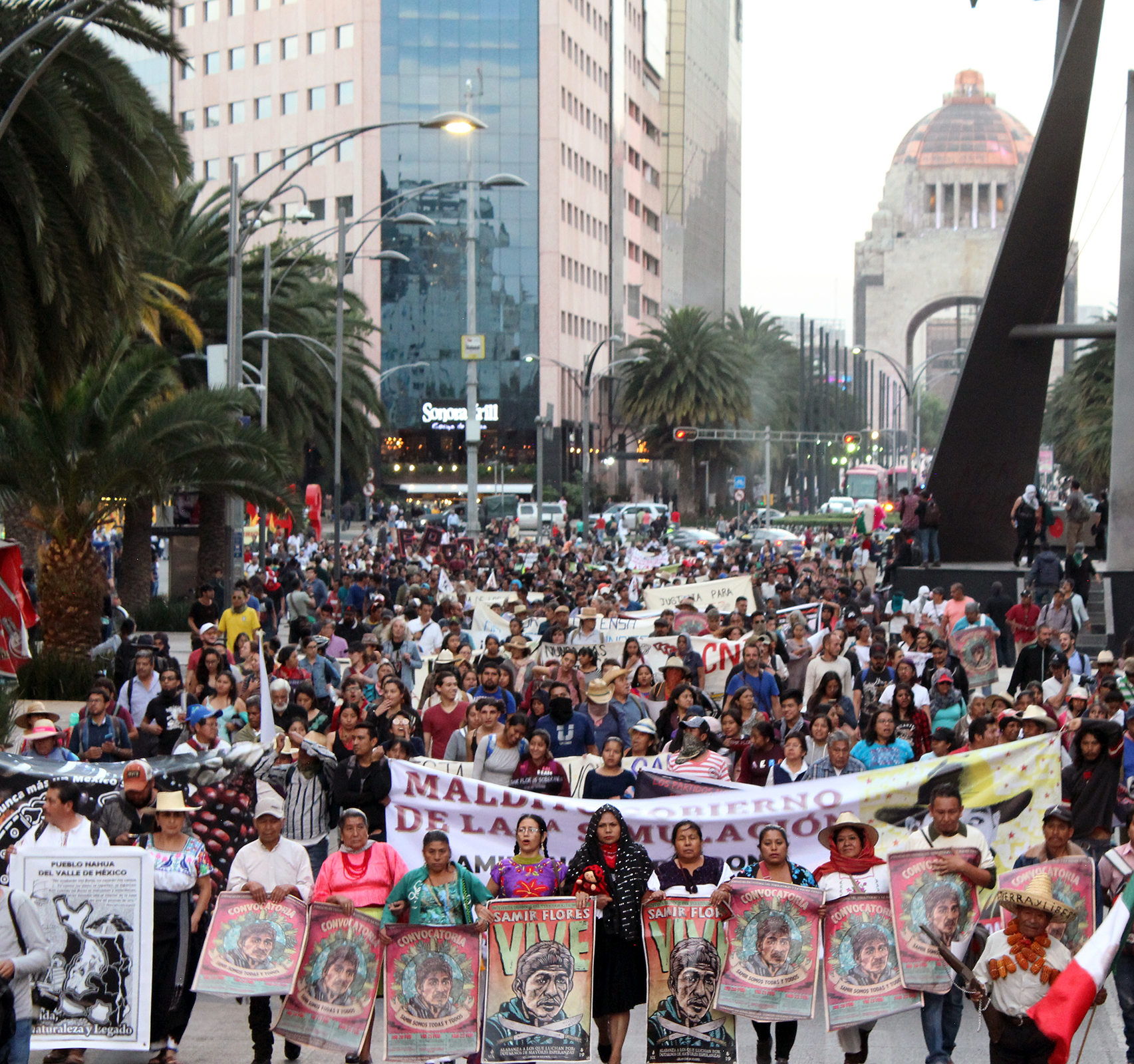 Samir somos todas y todos: miles se manifiestan en la Ciudad de México contra los megaproyectos capitalistas