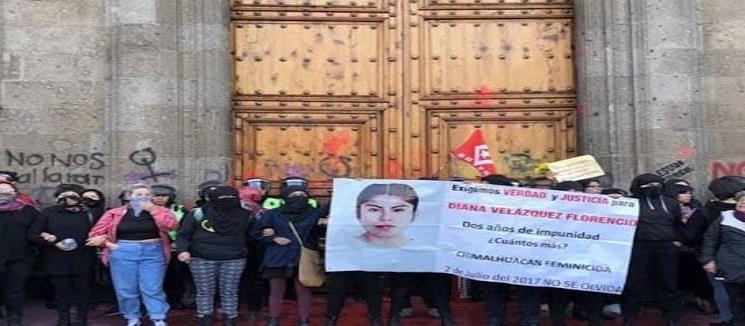 Protestan por feminicidios contra AMLO en Guanajuato