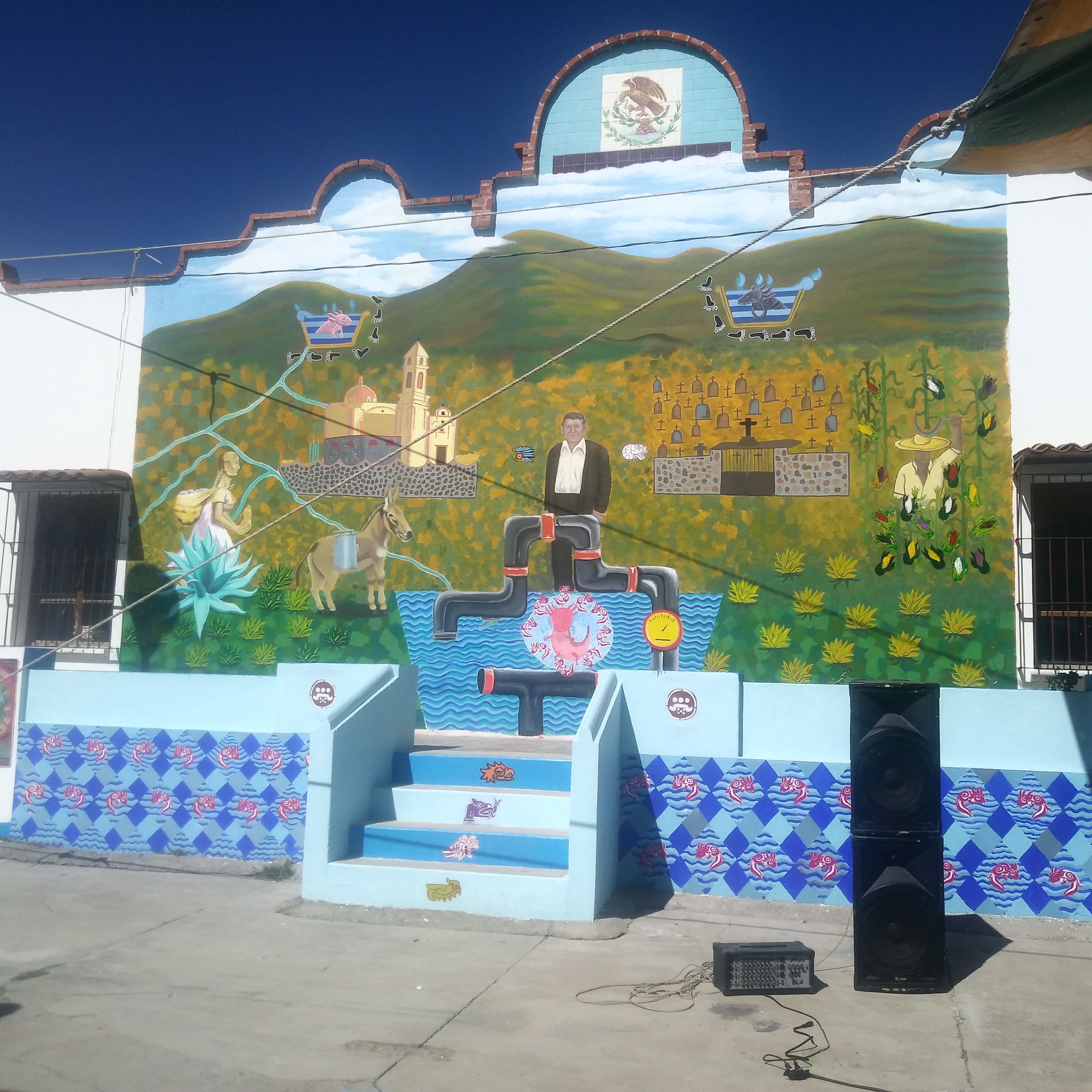 Jornadas “Samir Somos Todas y Todos”, Inauguran mural por la identidad cultural y la memoria colectiva del pueblo de Santa María Ajoloapan, Tecámac, Estado de México