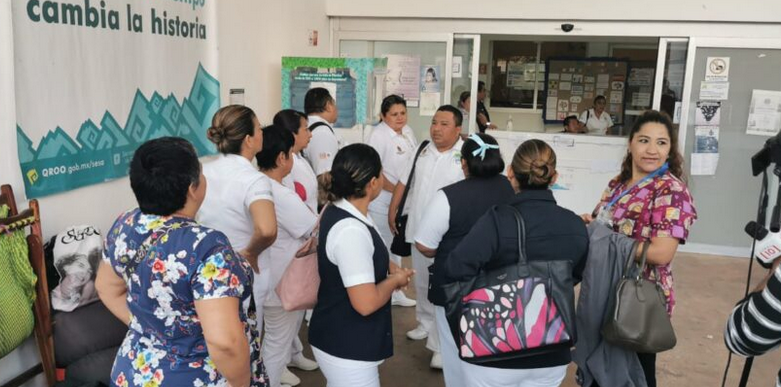 Protestan médicos y enfermeras en Chetumal: Denuncian falta de cubrebocas, gel antibacterial y medicamentos para enfrentar el coronavirus