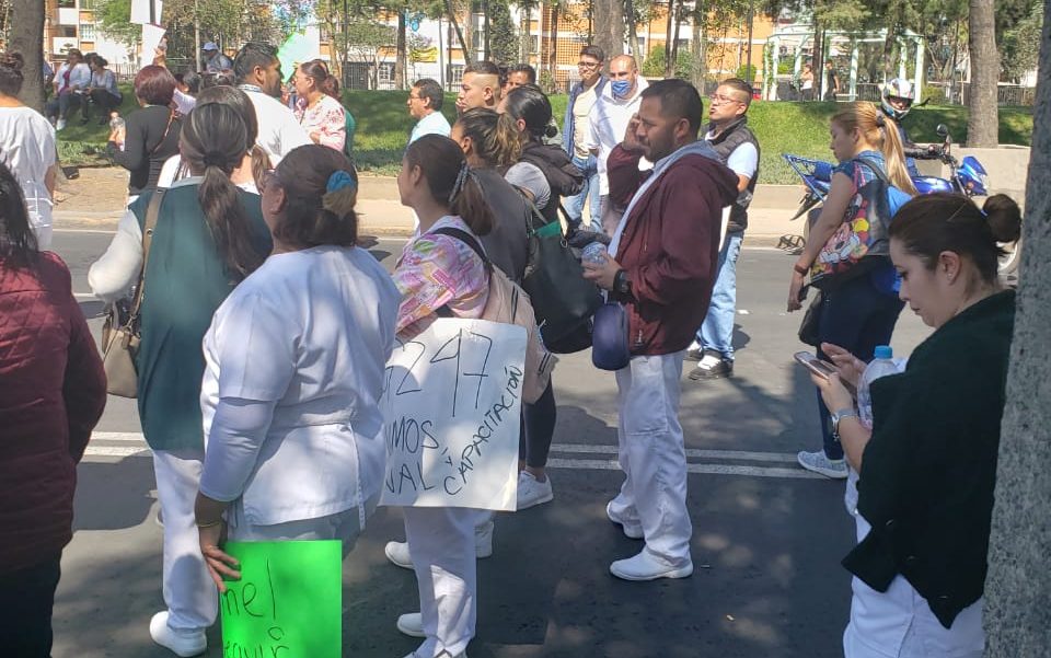 Trabajadores del Hospital General de Zona #47 del IMSS protestan por falta de insumos (Ciudad de México)