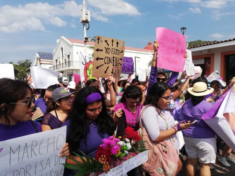 Marchan mujeres vallartenses (Jalisco)