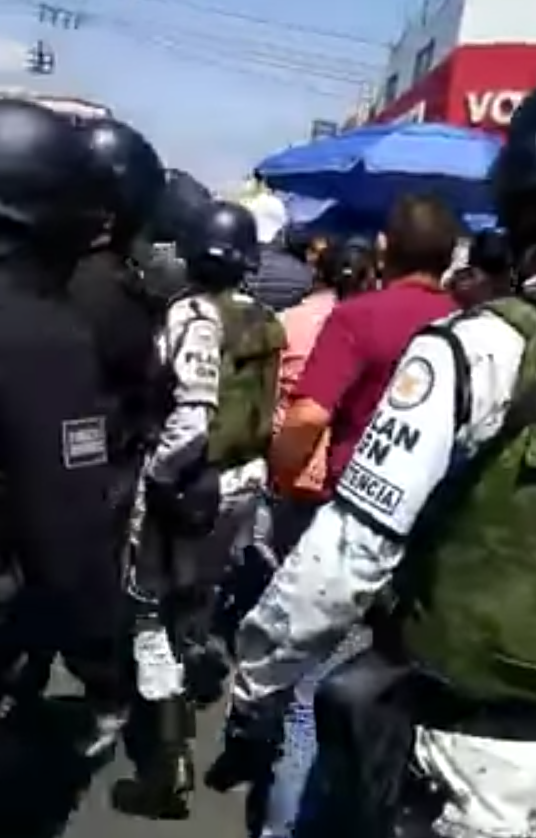 Fuerza pública usada contra la Población de Tlalnepantla. (Estado de México)