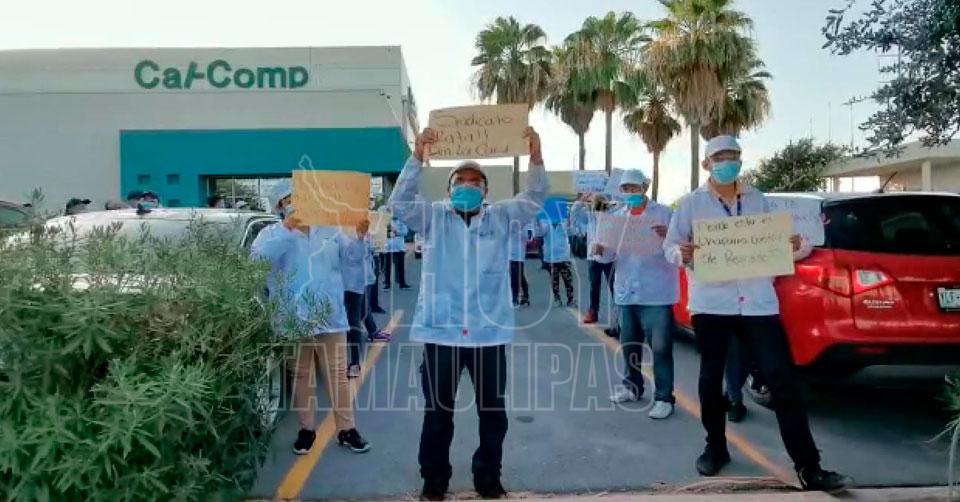 Protestan en maquiladora de Reynosa por muerte de obreros por COVID-19 (Tamaulipas)