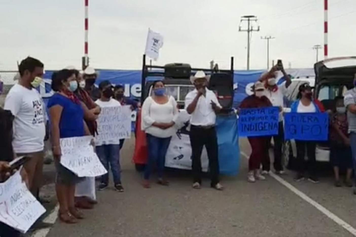 Se manifiestan indígenas de Sinaloa y Sonora contra planta de amoniaco en Topolobampo