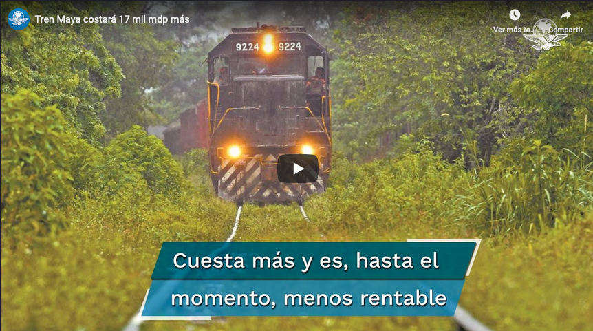 Tren Maya costará 17 mil mdp más de lo que se estimaba en enero