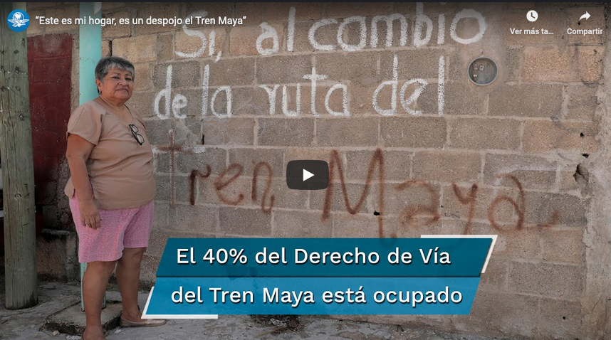 “Yo de aquí no me voy”: ocupada, 40% de la vía para Tren Maya