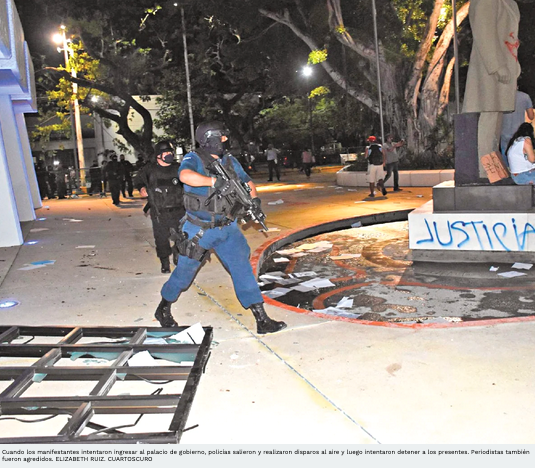 Dispersan entre balazos protesta contra feminicidio en Q.Roo